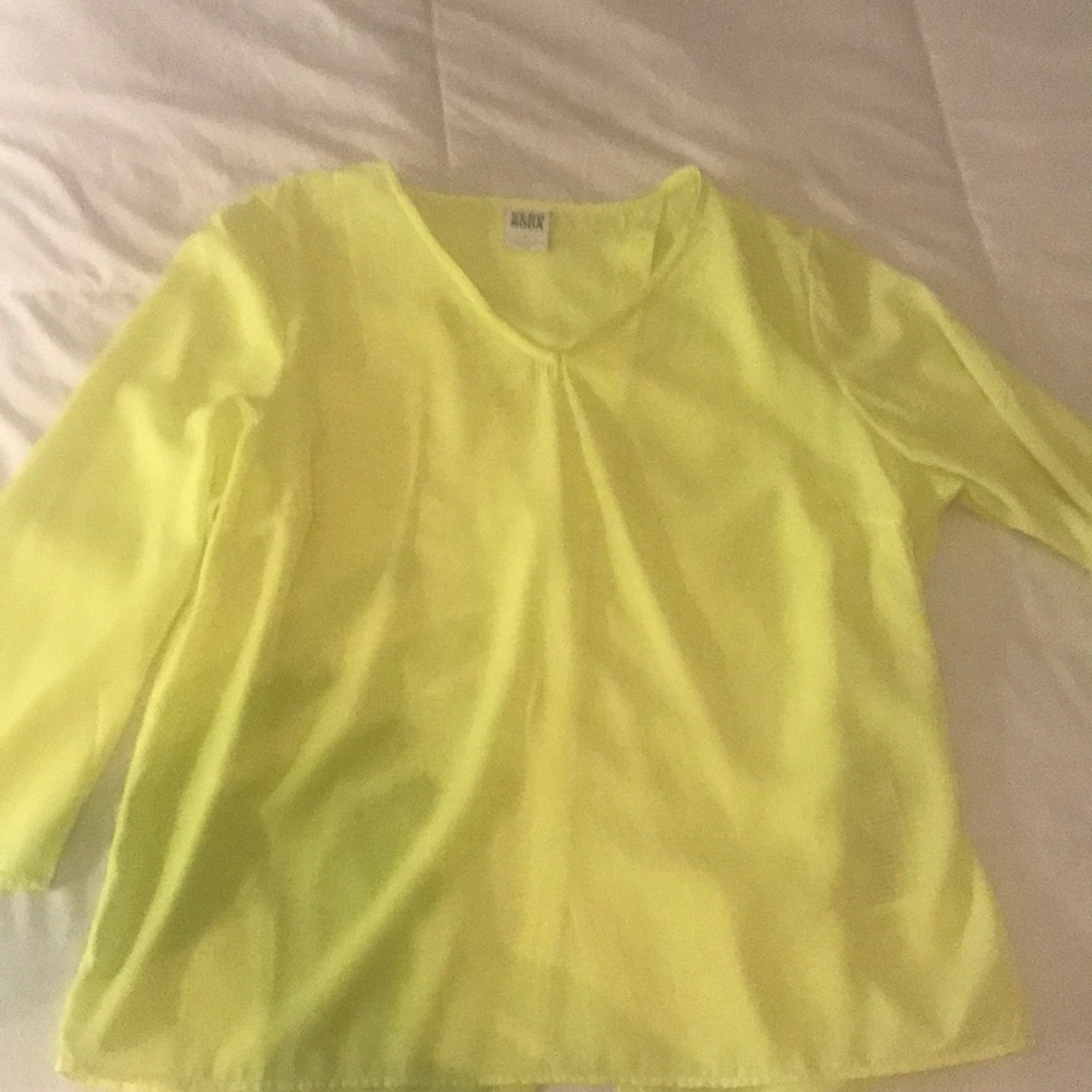Lemon chiffon open back blouse